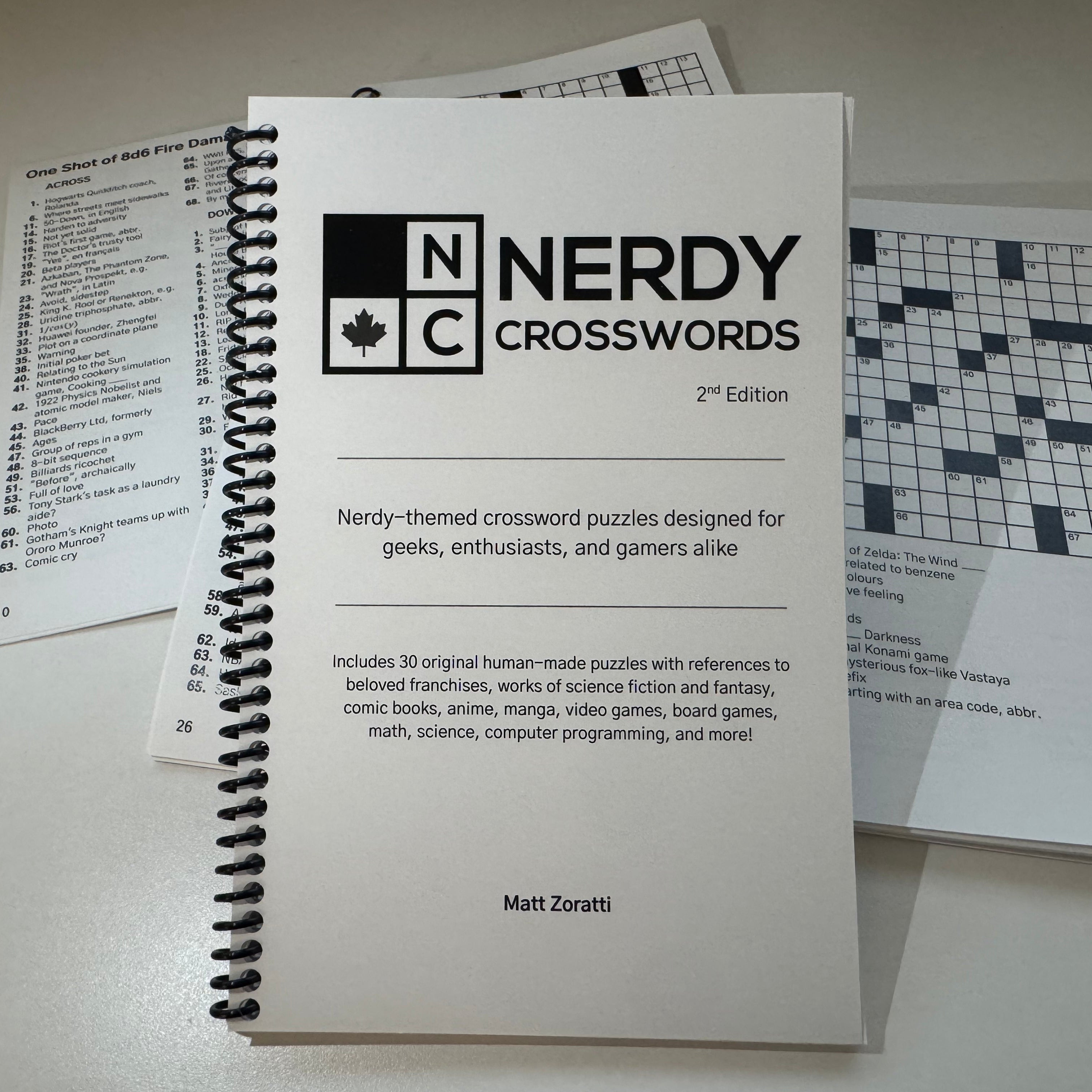 Nerdy Crosswords puzzle book